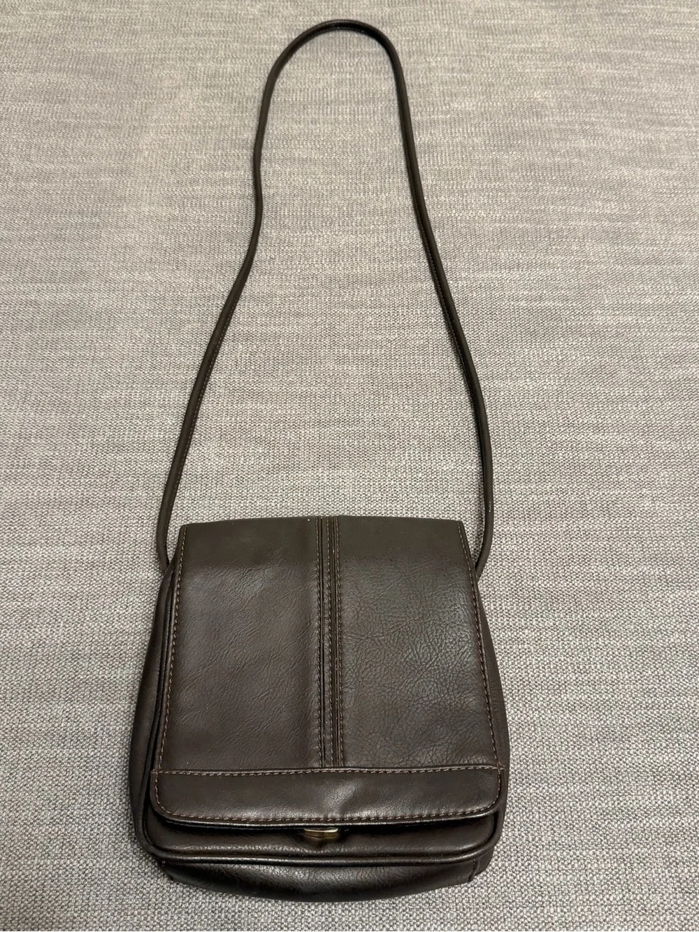 Vintage First Issue Liz Claiborne Dark Brown Crossbody Purse